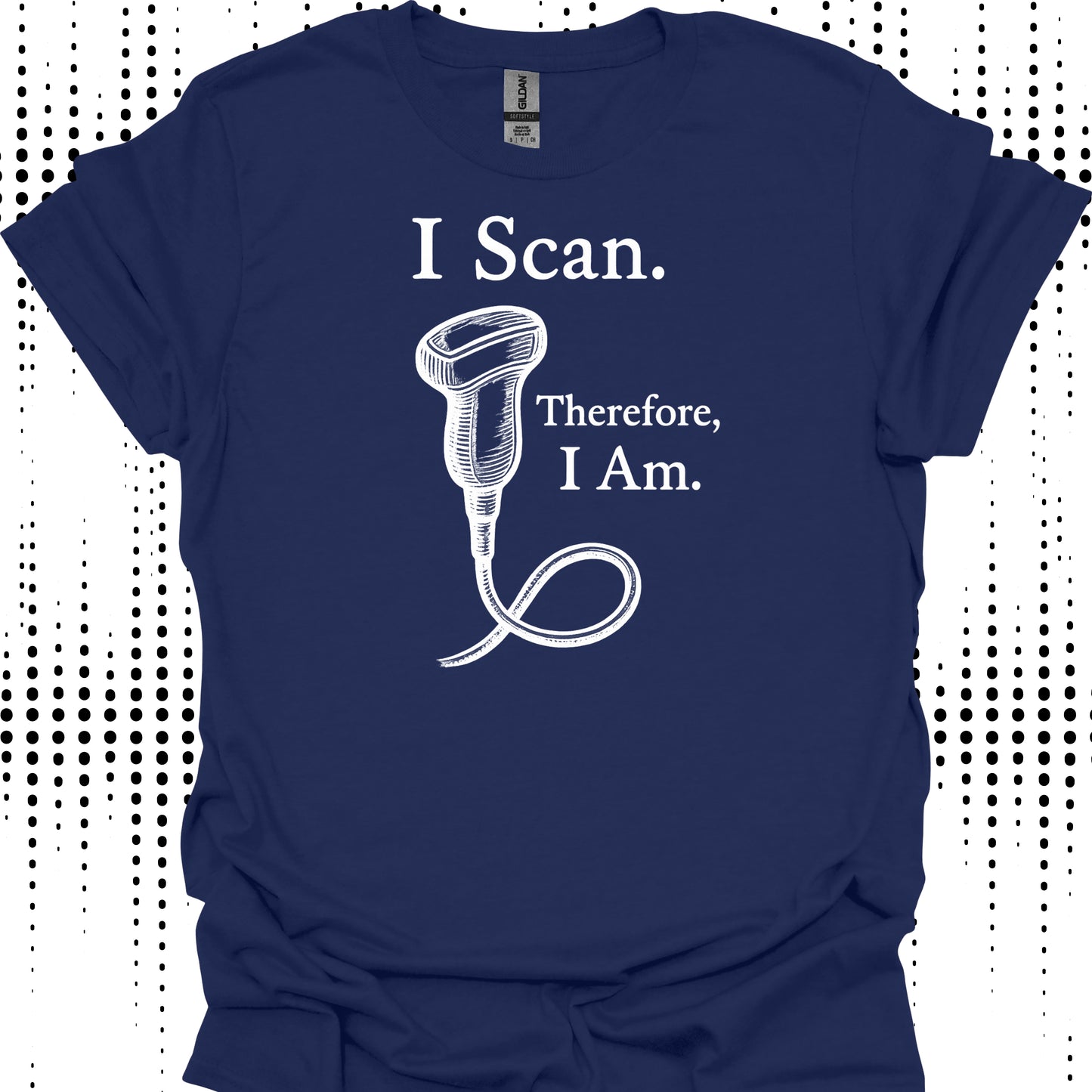 I Scan Ultrasound T-Shirt – Perfect for Sonographers-Navy-Health Gear Shop