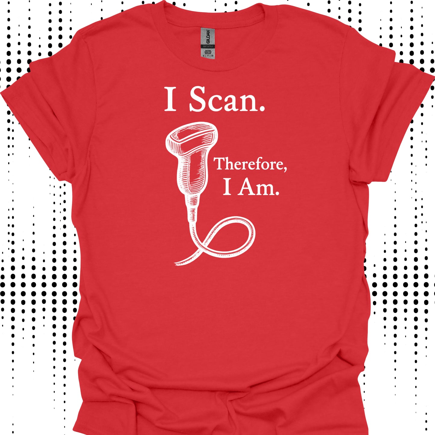 I Scan Ultrasound T-Shirt – Perfect for Sonographers-Red-Health Gear Shop