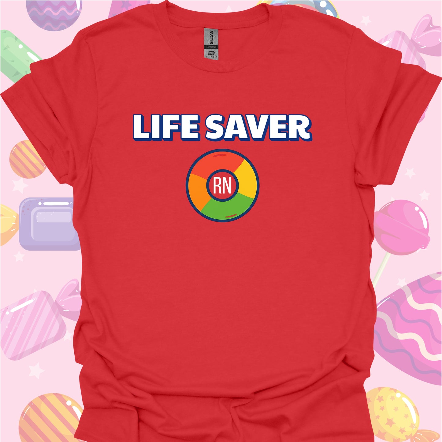 Nurse RN Life Saver T-Shirt – Sweet Gift for Healthcare Heroes-Red-Health Gear Shop