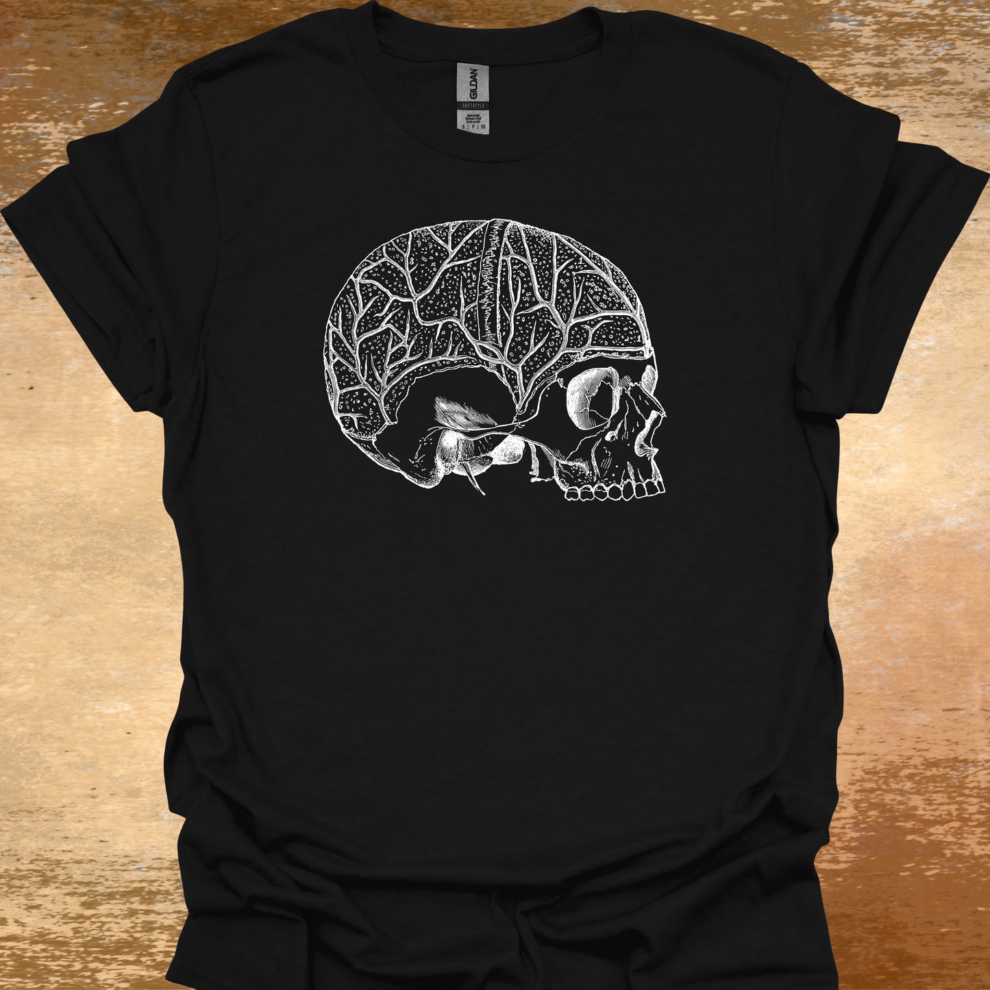 Minimalist Skull Anatomy Medical Sketch T-Shirt