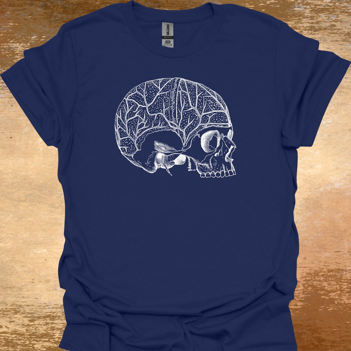 Minimalist Skull Anatomy Medical Sketch T-Shirt