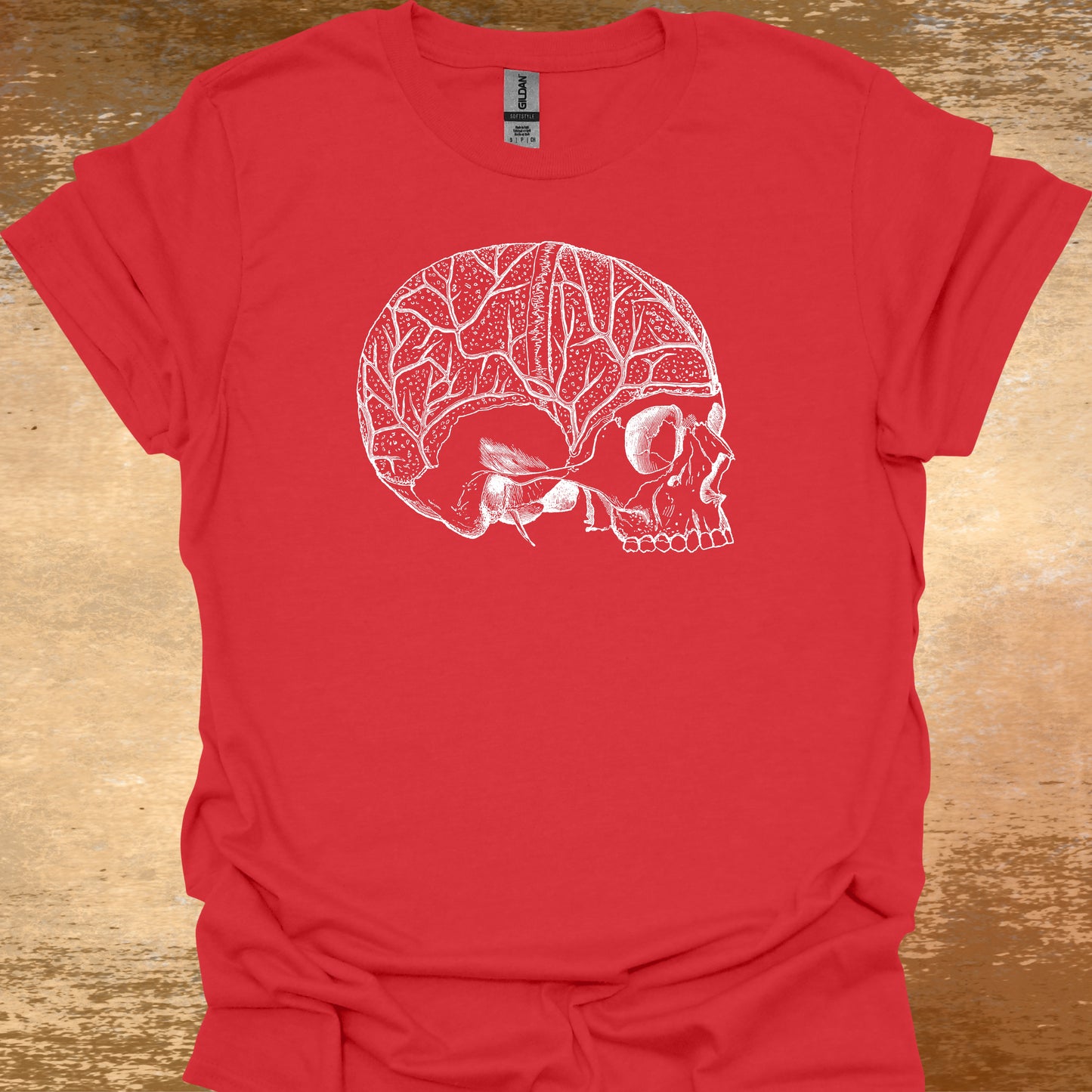 Minimalist Skull Anatomy Medical Sketch T-Shirt