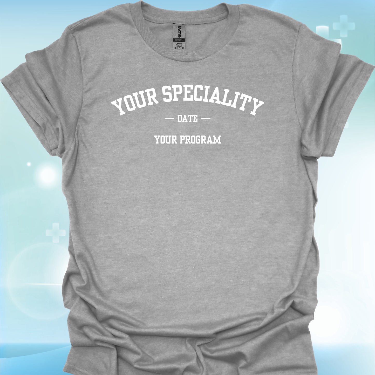 Customizable Healthcare Specialty T-Shirt-Sport Grey-Health Gear Shop