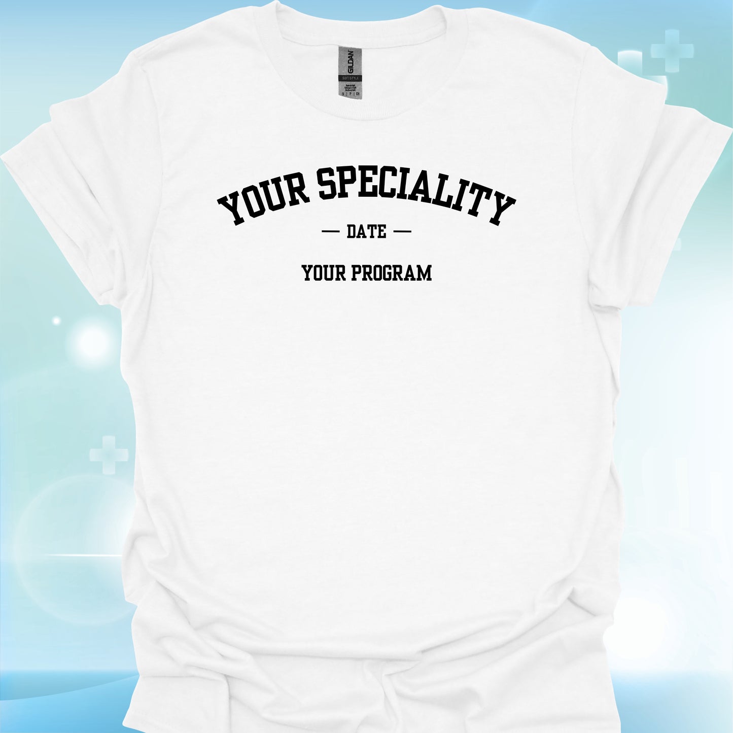 Customizable Healthcare Specialty T-Shirt-White-Health Gear Shop