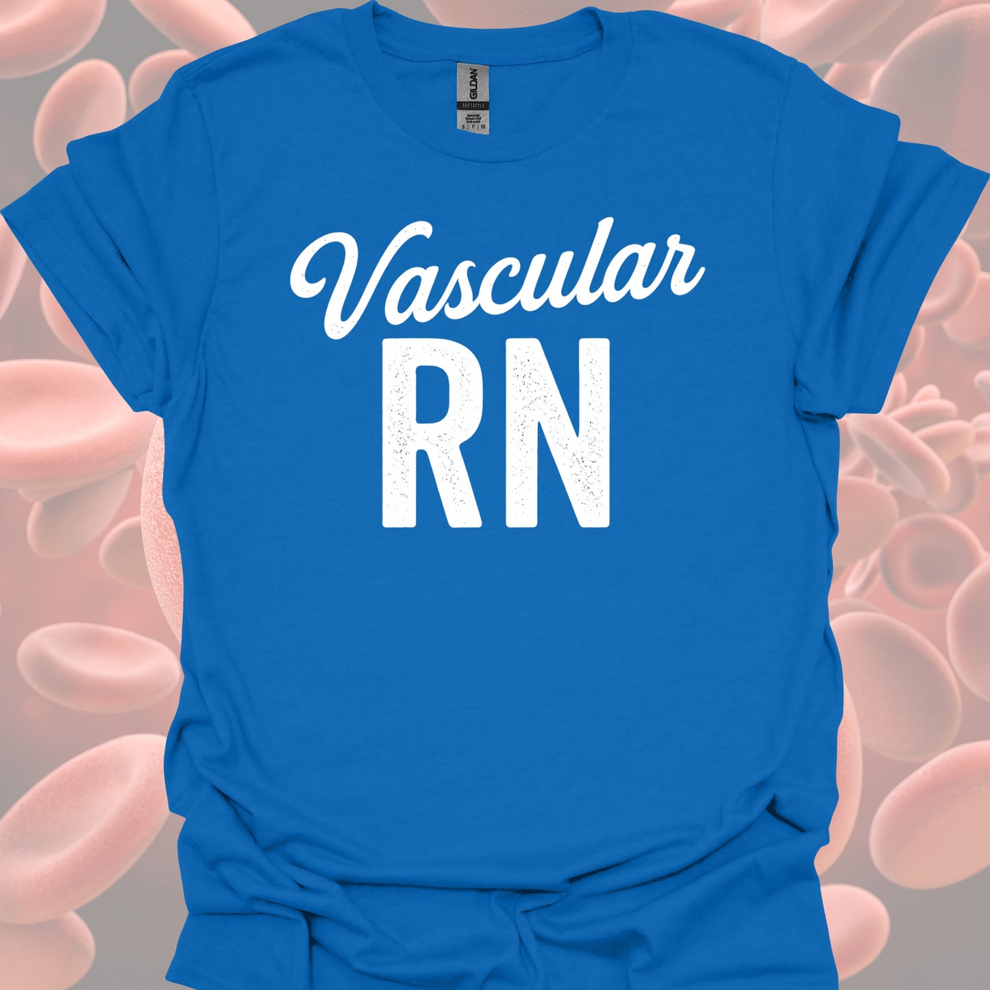 Vascular RN T-Shirt – Vascular Nurses Keep It Flowing-Royal-Health Gear Shop
