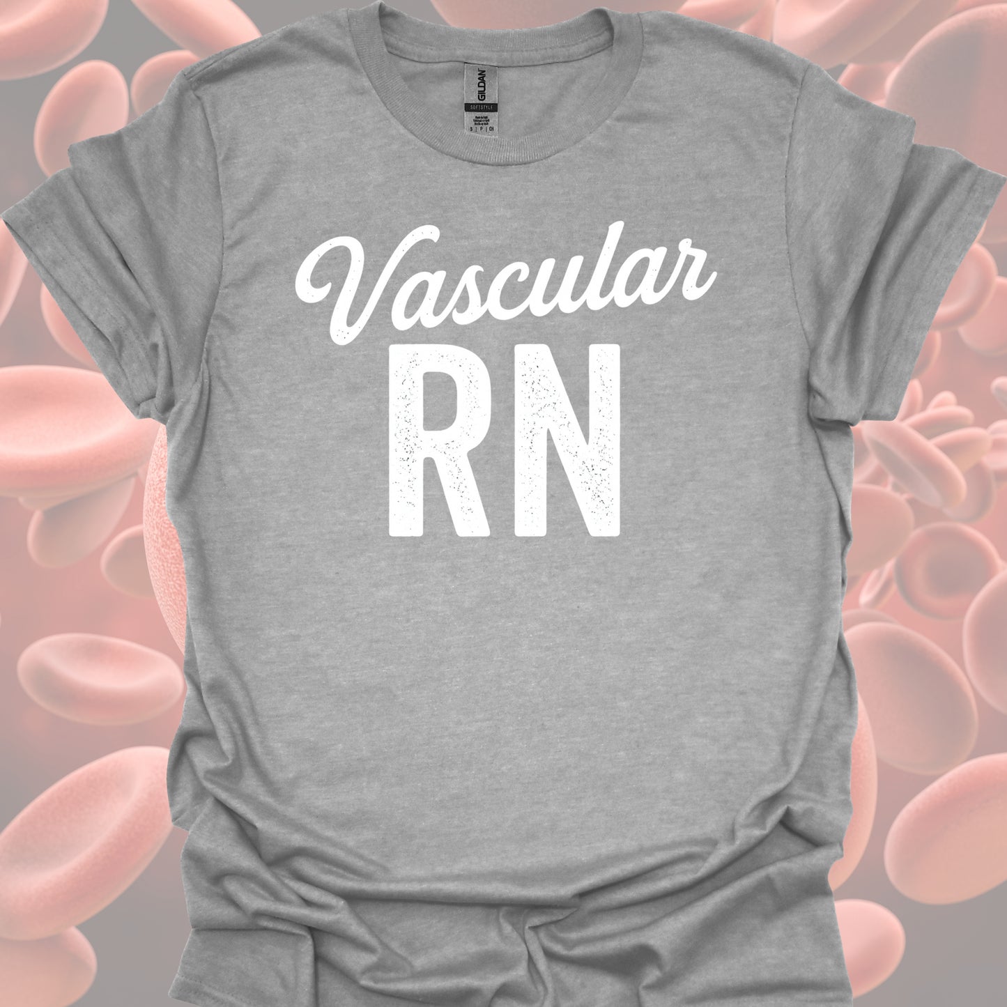 Vascular RN T-Shirt – Vascular Nurses Keep It Flowing-Sport Grey-Health Gear Shop