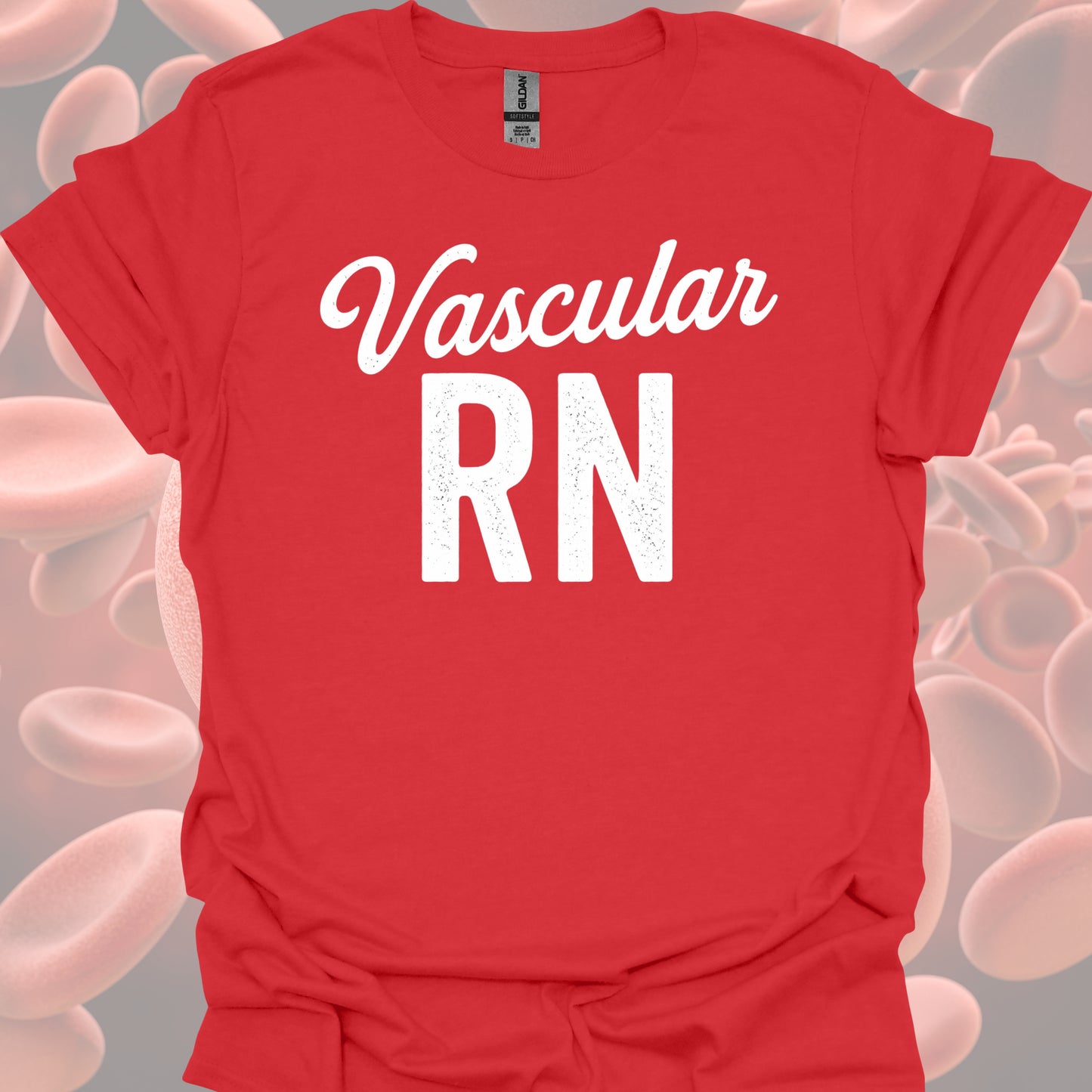 Vascular RN T-Shirt – Vascular Nurses Keep It Flowing-Red-Health Gear Shop
