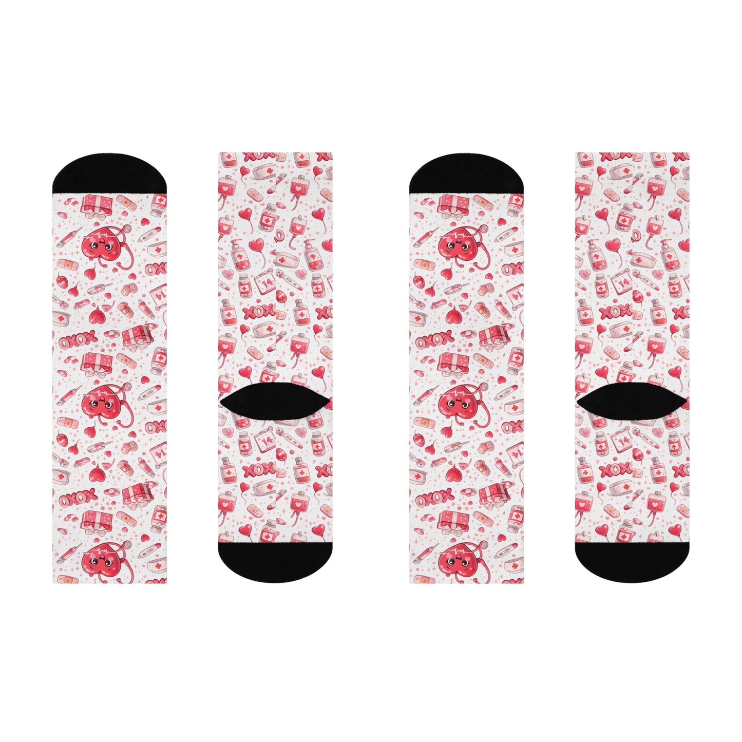 Valentine’s Day Cute Nurse Socks – Comfy Love for Every Shift
