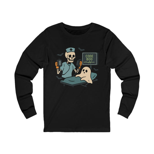 Code Boo Halloween Medical Long-Sleeve T-Shirt