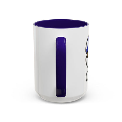 Power Up Mushroom Medical Coffee Mug - 15 oz. Blue