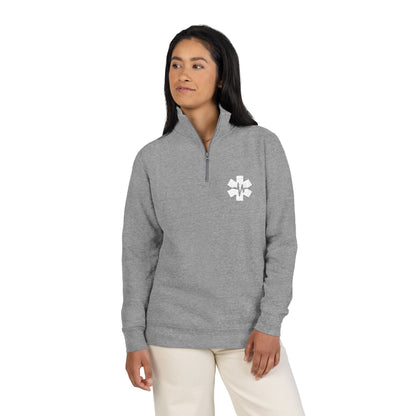 EMS EMT Paramedic First Responder Embroidered Fleece Quarter-Zip Pullover