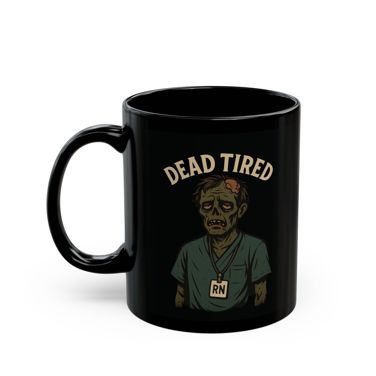 Dead Tired RN Zombie Halloween Coffee Mug