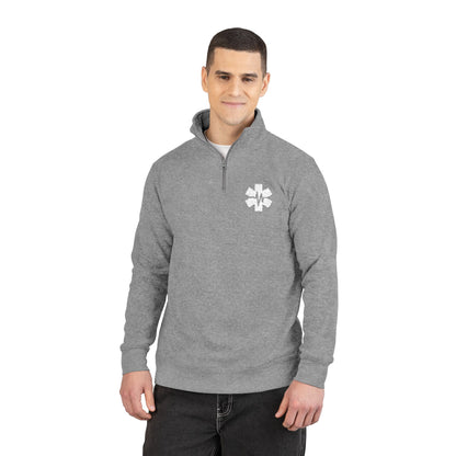 EMS EMT Paramedic First Responder Embroidered Fleece Quarter-Zip Pullover