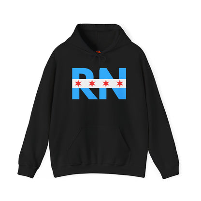 RN Nurse Chicago Flag Medical Hoodie