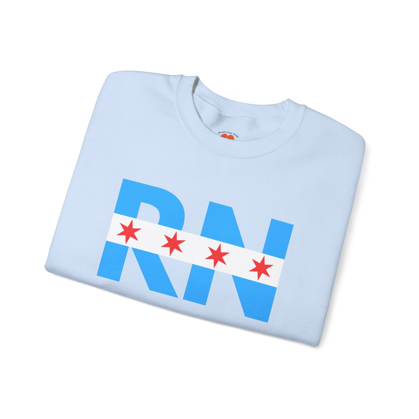 RN Nurse Chicago Flag Medical Crewneck Sweatshirt