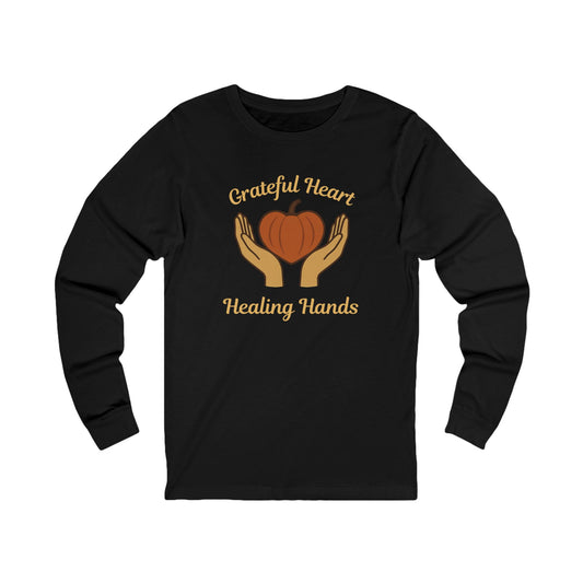 Grateful Heart Pumpkin Autumn Harvest Long-Sleeve T-Shirt