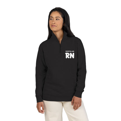 Vascular RN Embroidered Fleece Quarter-Zip Pullover