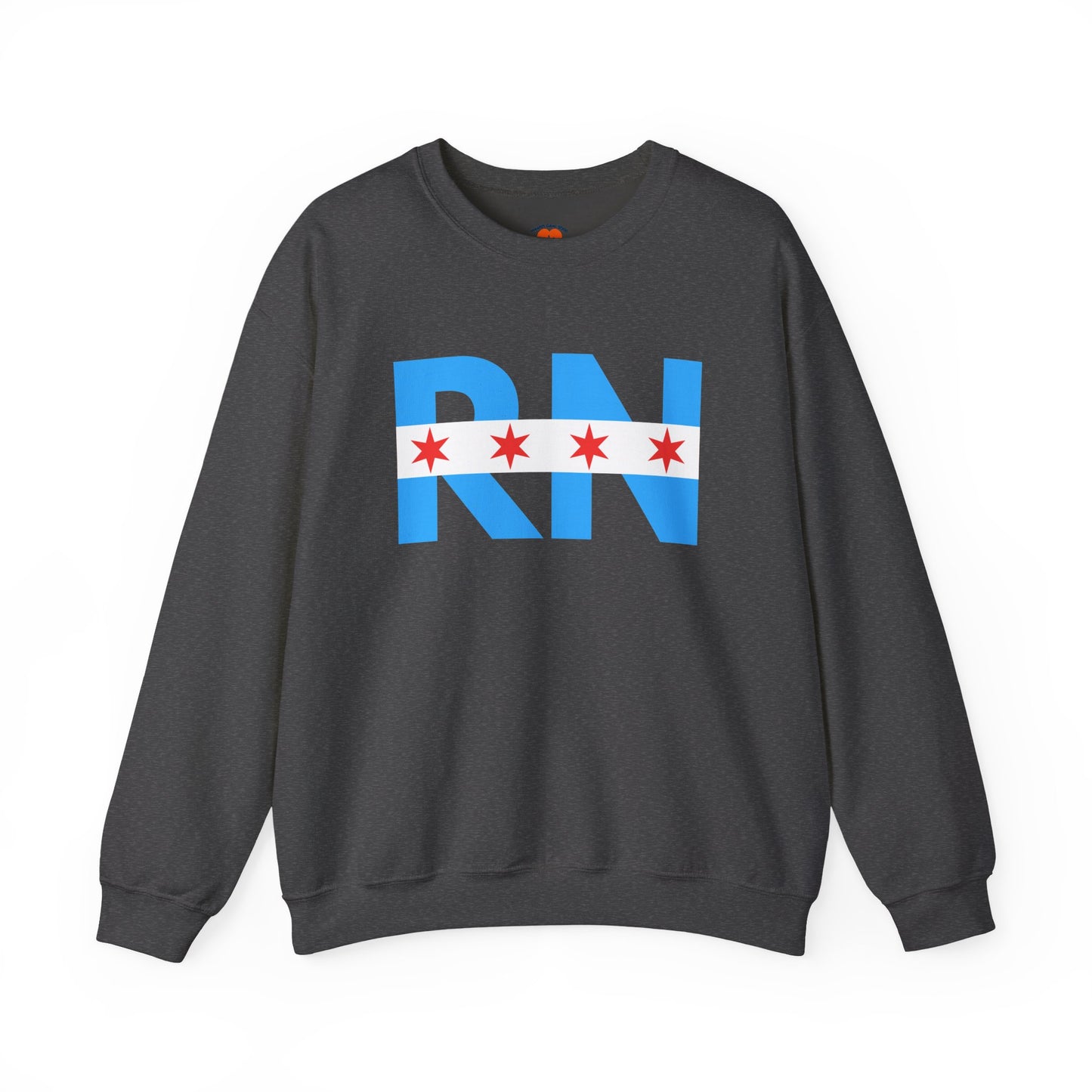 RN Nurse Chicago Flag Medical Crewneck Sweatshirt
