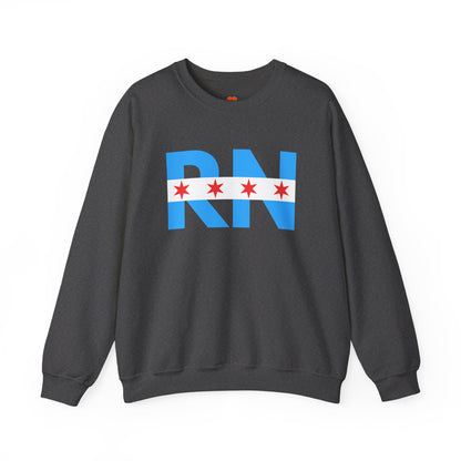 RN Nurse Chicago Flag Medical Crewneck Sweatshirt