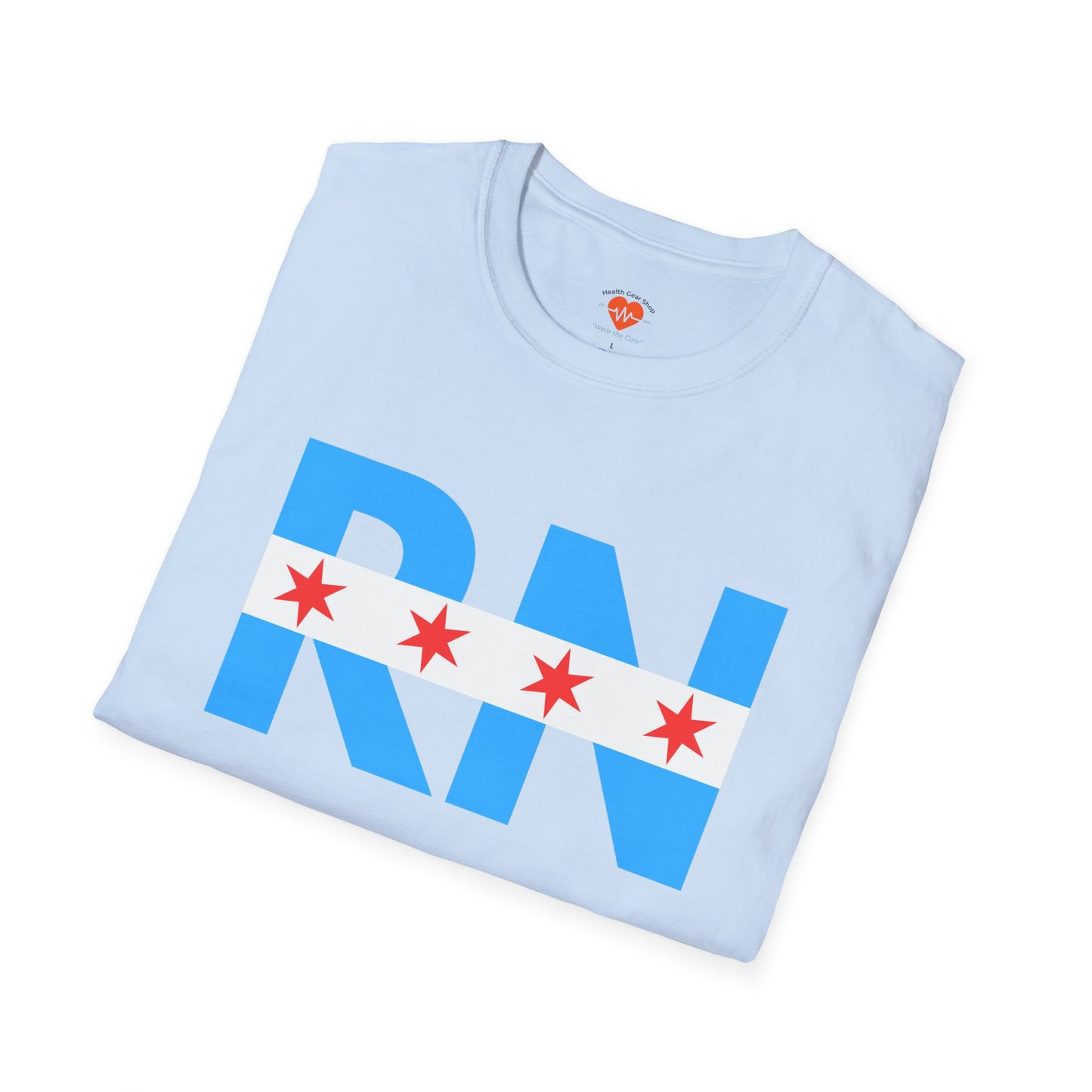 RN Nurse Chicago Flag Medical T-Shirt