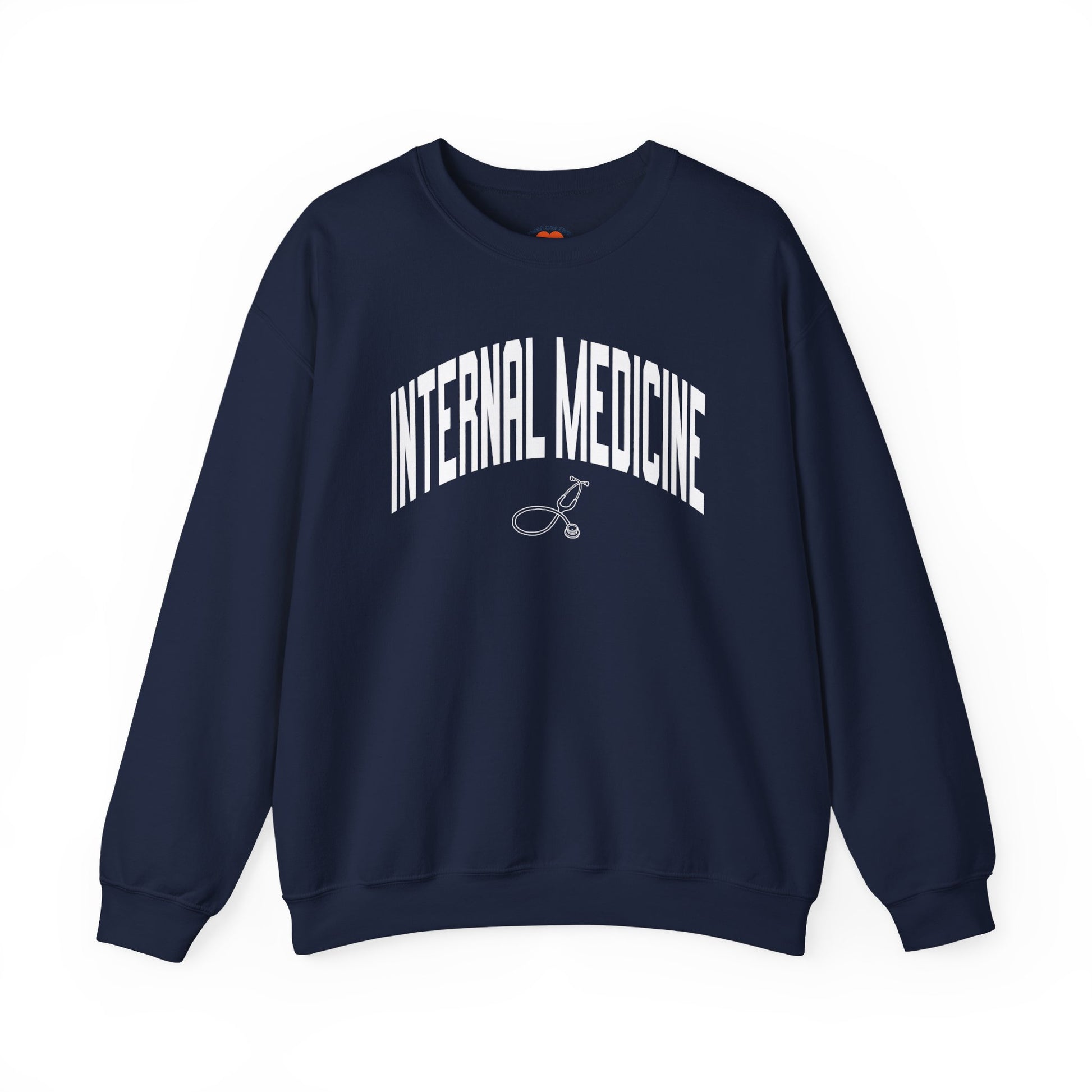 Varsity Internal Medicine Crewneck Sweatshirt-Navy-Health Gear Shop