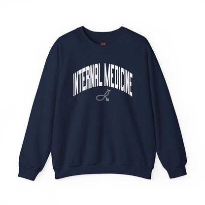 Varsity Internal Medicine Crewneck Sweatshirt-Navy-Health Gear Shop