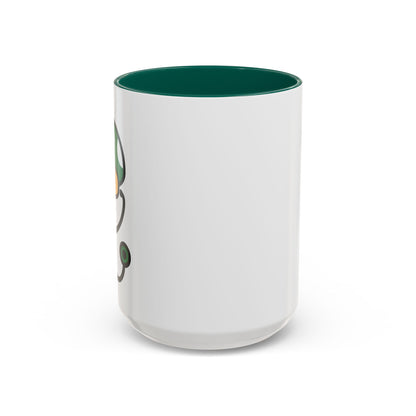Power Up Mushroom Medical Coffee Mug - 15 oz. Green