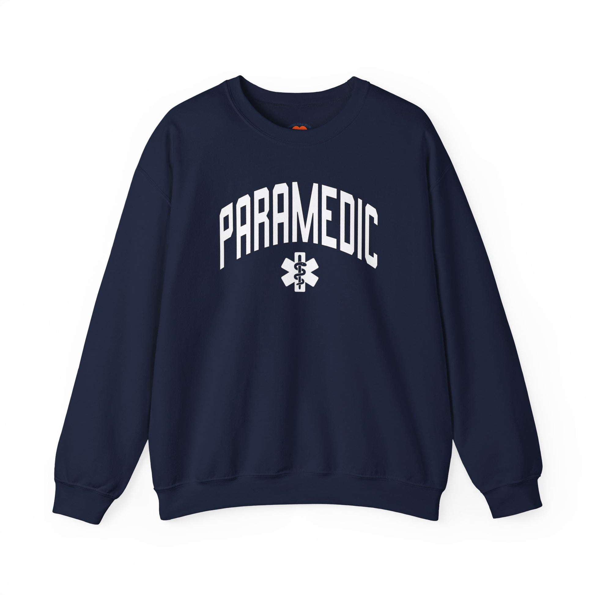 Varstity Paramedic Crewneck Sweatshirt-Navy-Health Gear Shop
