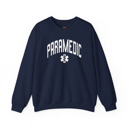 Varstity Paramedic Crewneck Sweatshirt-Navy-Health Gear Shop