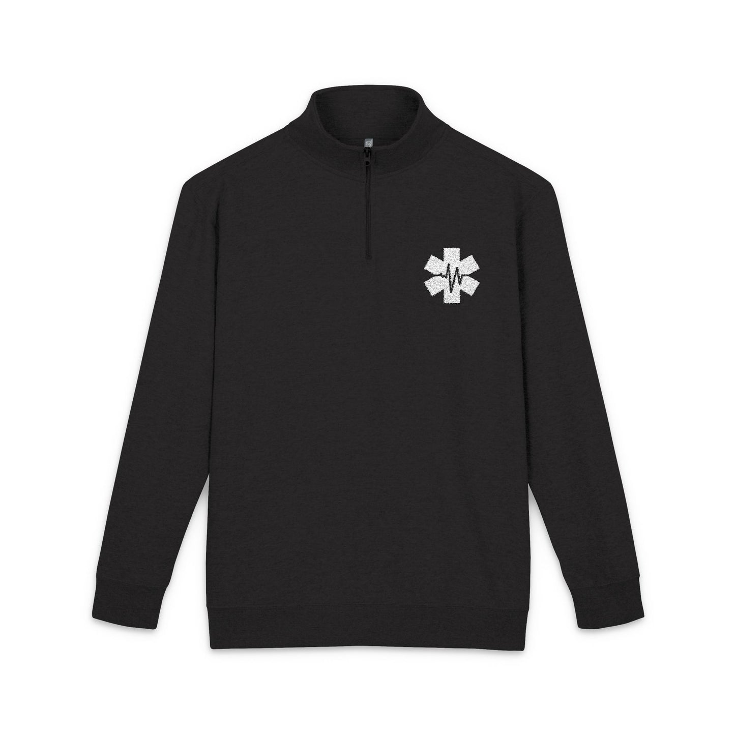 EMS EMT Paramedic First Responder Embroidered Fleece Quarter-Zip Pullover