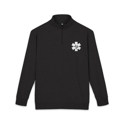 EMS EMT Paramedic First Responder Embroidered Fleece Quarter-Zip Pullover