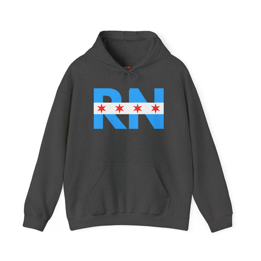 RN Nurse Chicago Flag Medical Hoodie