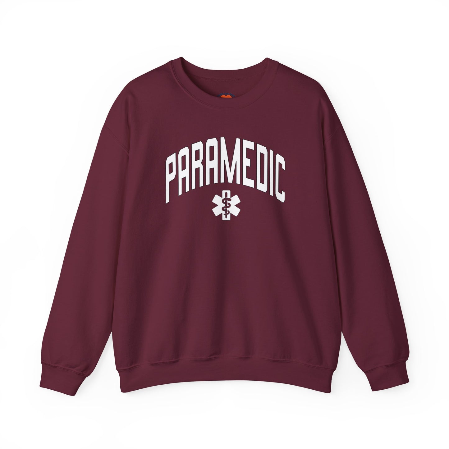 Varstity Paramedic Crewneck Sweatshirt-Maroon-Health Gear Shop