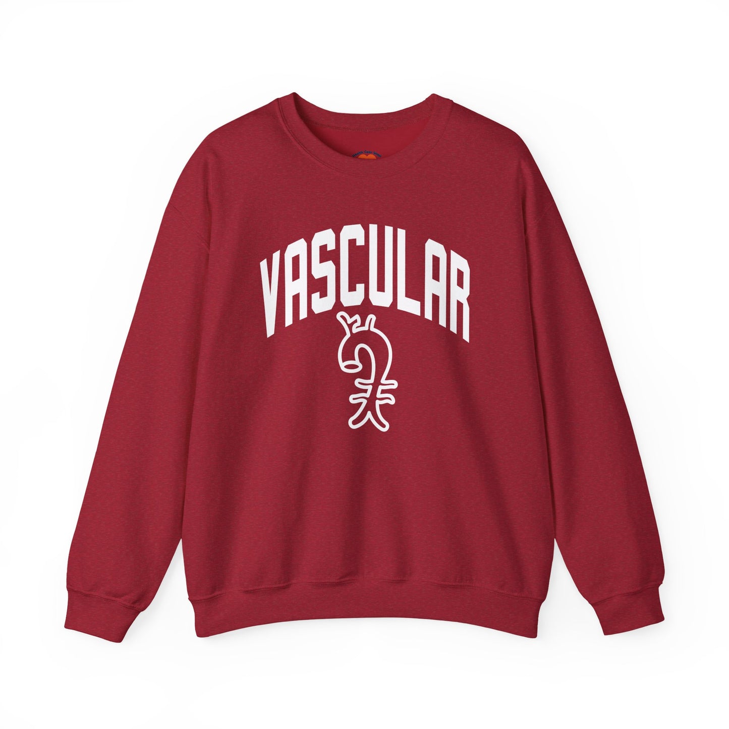 Varsity Vascular Surgery Crewneck Sweatshirt-Antique Cherry Red-Health Gear Shop