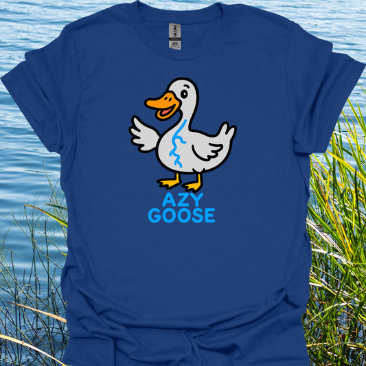 Azy Goose Azygous Funny Medical Pun Humor T-Shirt-Metro Blue-Health Gear Shop