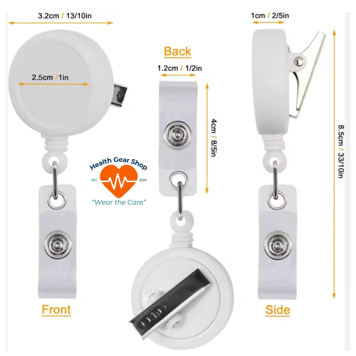 Cardiology RN ID Badge Reel-Health Gear Shop