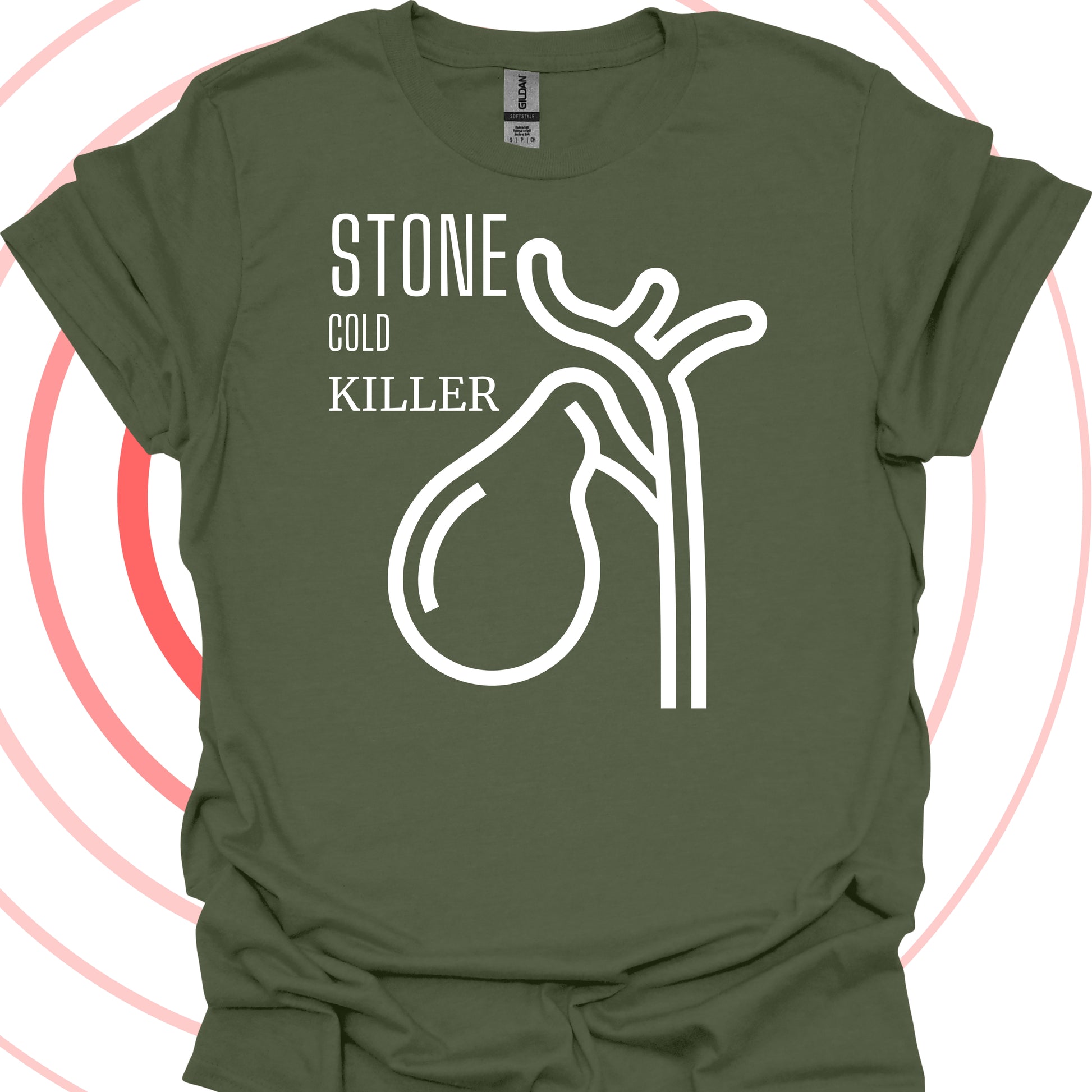 Stones In Your Gallbladder Surgery T-Shirt-Military Green-Health Gear Shop