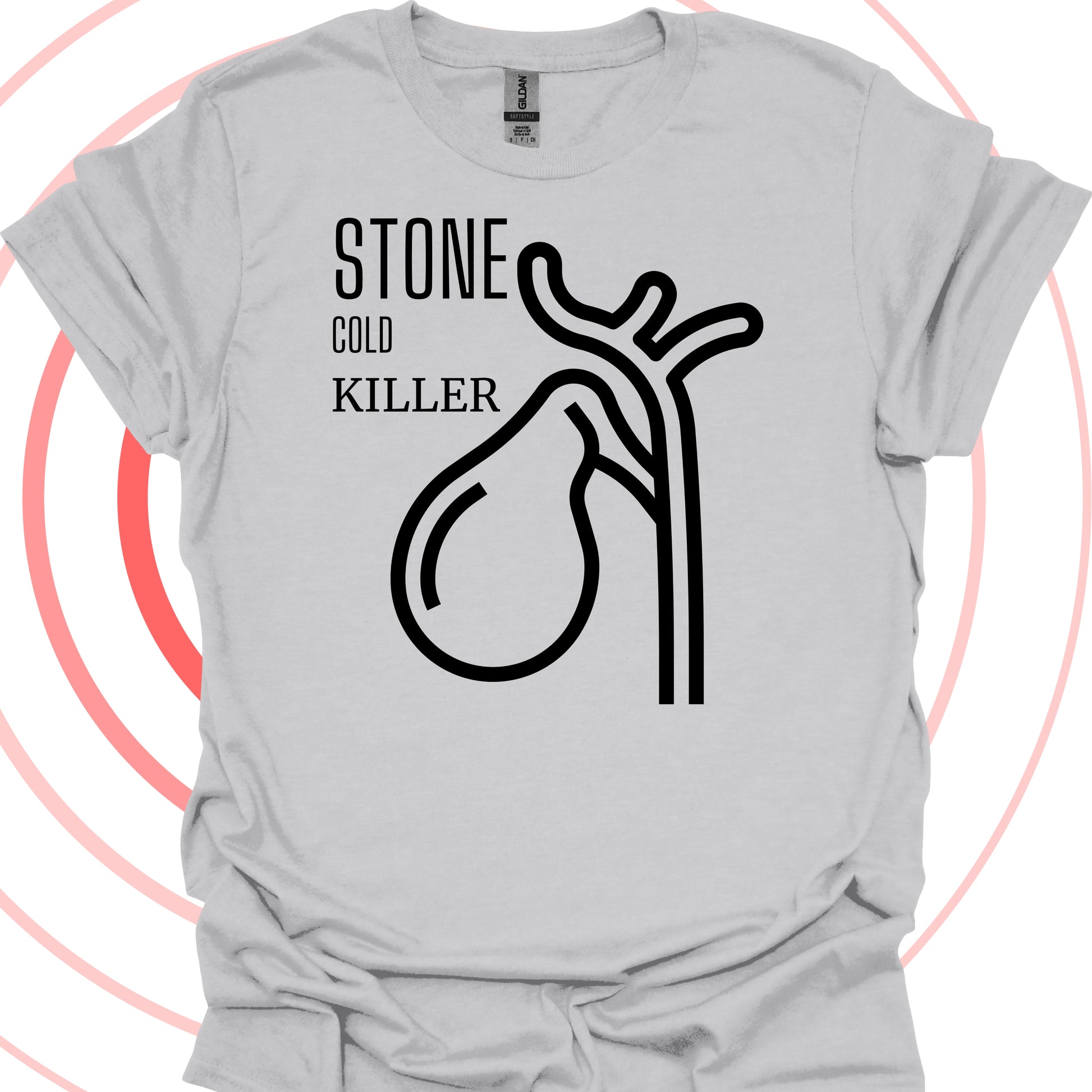 Stones In Your Gallbladder Surgery T-Shirt-Ice Grey-Health Gear Shop