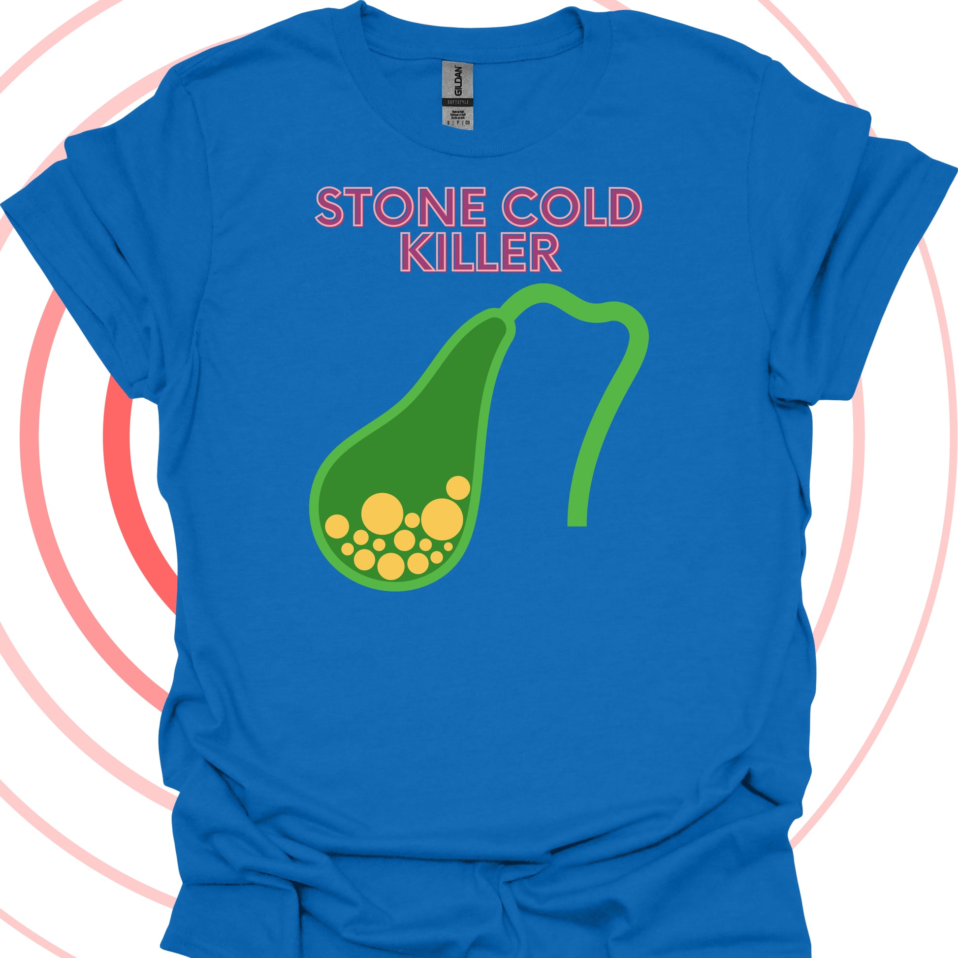 Stone Cold Gallbladder Surgery T-Shirt in Royal – funny medical t-shirt, nurse and doctor gift for healthcare