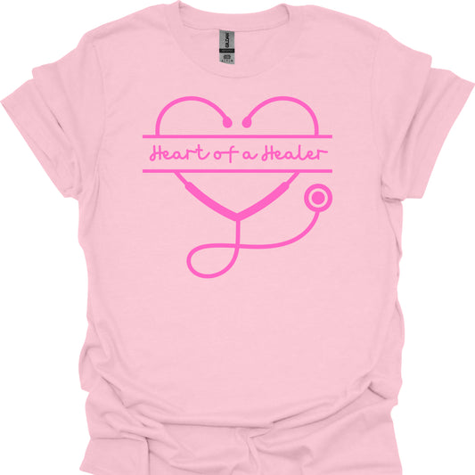 Heart of a Healer Healthcare Medical Gift T-Shirt Style 2