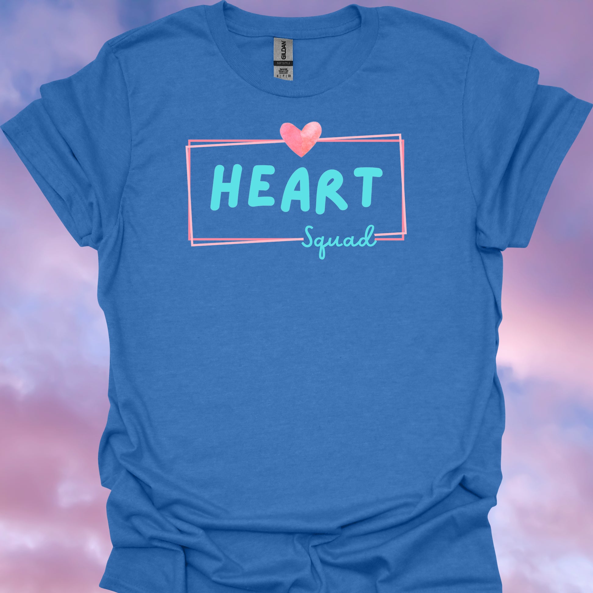 Heart Squad Medical T-Shirt – Cardiovascular Team Pride T-Shirt-Heather Royal-Health Gear Shop