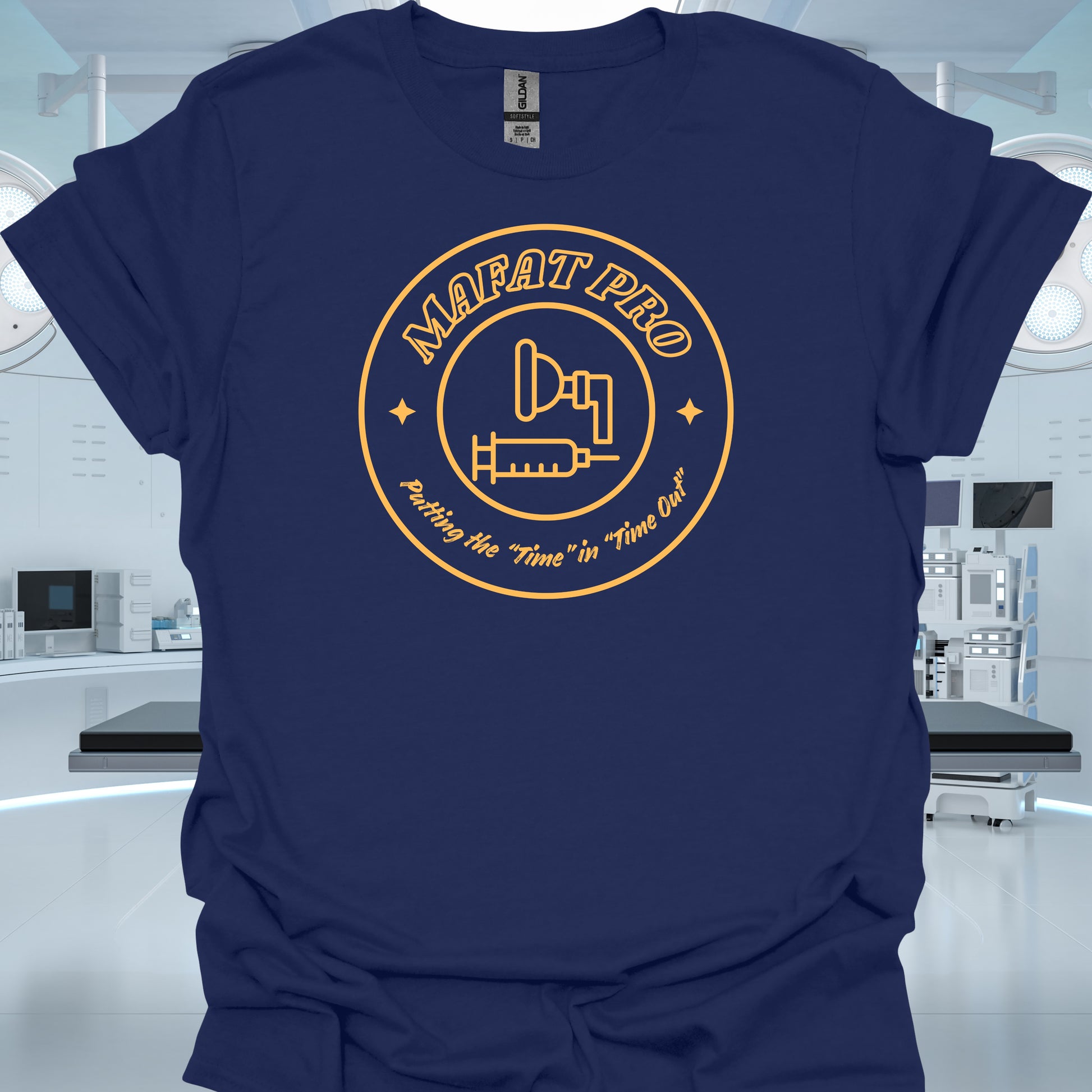 MAFAT Pro Anesthesia Humor T-Shirt – Funny CRNA & Anesthesiologist T-Shirt-T-Shirt-Navy-Health Gear Shop