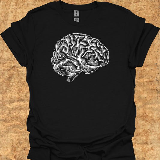 Minimalist Brain Anatomy Neurology T-Shirt for Neurologists & Neuro Care