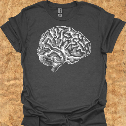 Minimalist Brain Anatomy Neurology T-Shirt for Neurologists & Neuro Care