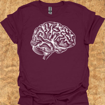 Minimalist Brain Anatomy Neurology T-Shirt for Neurologists & Neuro Care