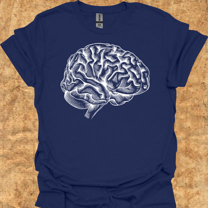 Minimalist Brain Anatomy Neurology T-Shirt for Neurologists & Neuro Care