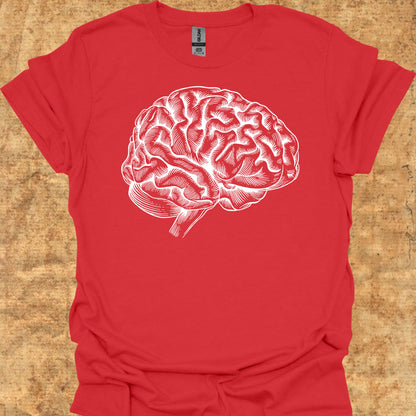 Minimalist Brain Anatomy Neurology T-Shirt for Neurologists & Neuro Care