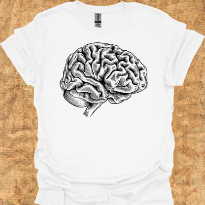 Minimalist Brain Anatomy Neurology T-Shirt for Neurologists & Neuro Care