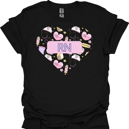 Registered Nurse RN Heart Medical Gift T-Shirt