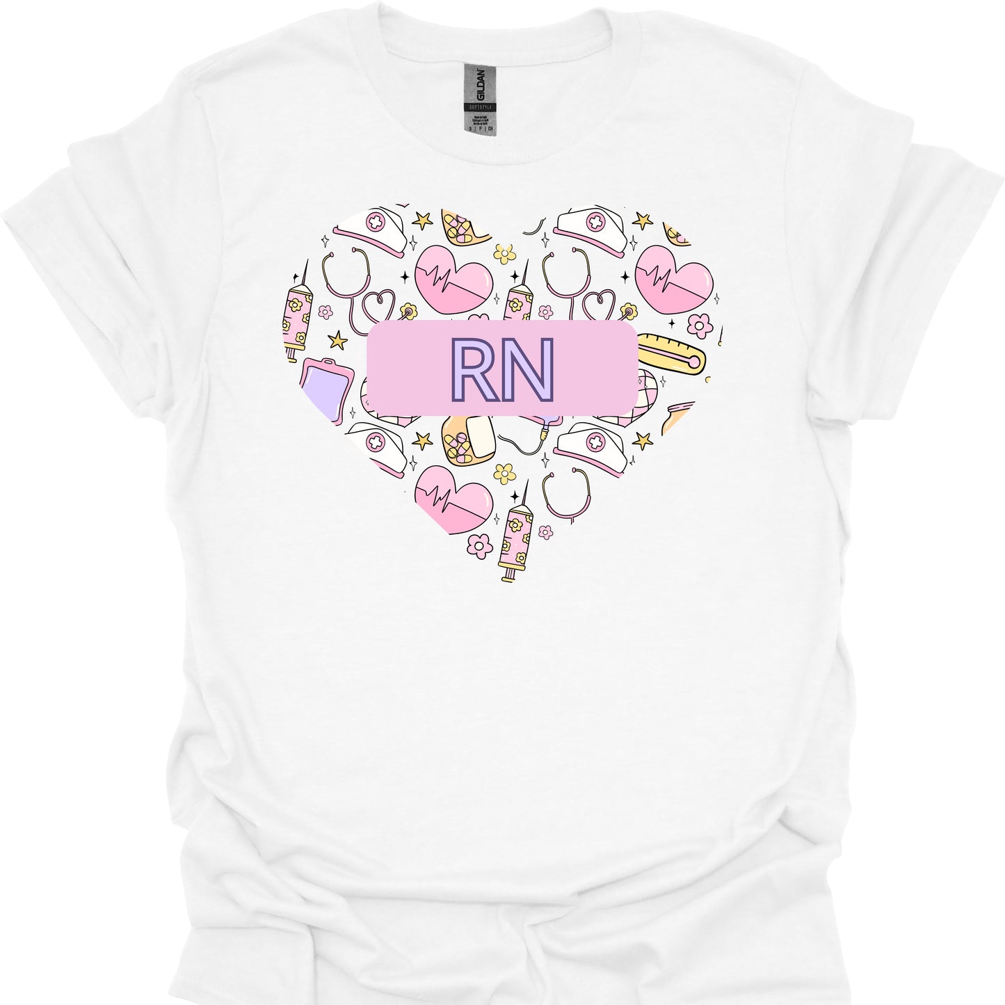 Registered Nurse RN Heart Medical Gift T-Shirt